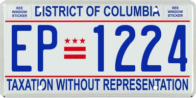 DC license plate EP1224