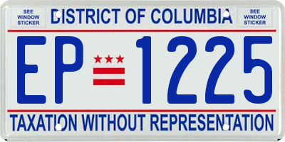 DC license plate EP1225