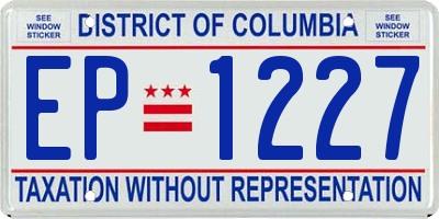 DC license plate EP1227