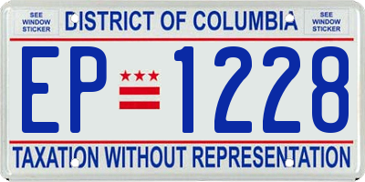 DC license plate EP1228