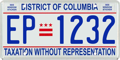 DC license plate EP1232