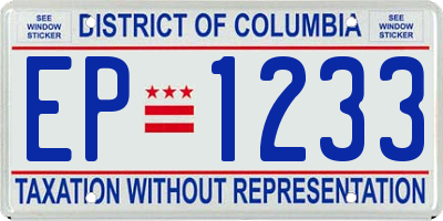 DC license plate EP1233