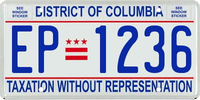 DC license plate EP1236