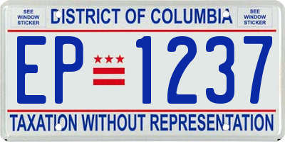 DC license plate EP1237