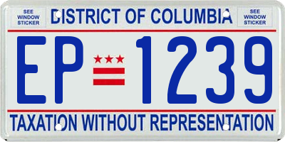 DC license plate EP1239