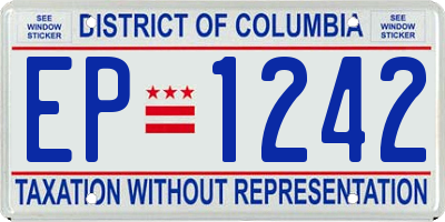 DC license plate EP1242