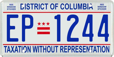 DC license plate EP1244