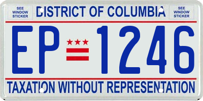 DC license plate EP1246