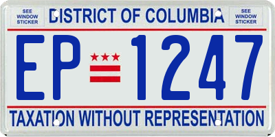 DC license plate EP1247