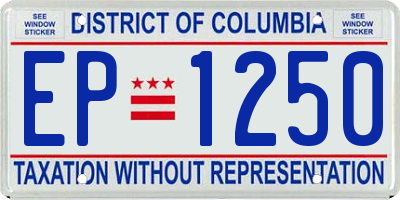 DC license plate EP1250