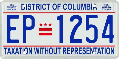 DC license plate EP1254