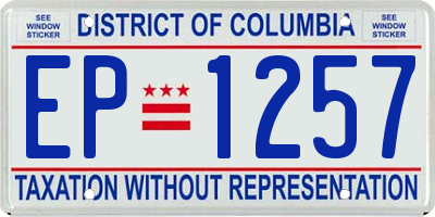 DC license plate EP1257