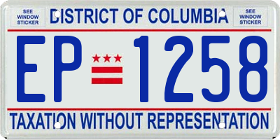 DC license plate EP1258