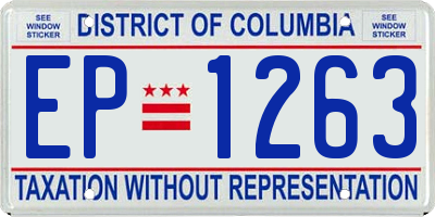 DC license plate EP1263