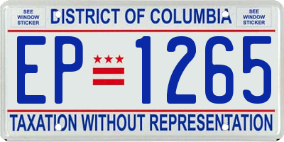 DC license plate EP1265