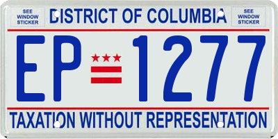 DC license plate EP1277