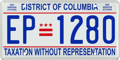 DC license plate EP1280