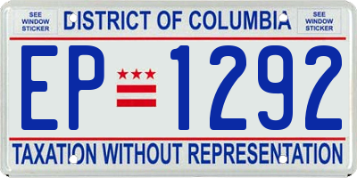 DC license plate EP1292