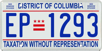 DC license plate EP1293