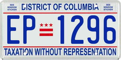 DC license plate EP1296