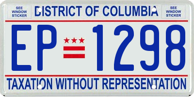 DC license plate EP1298