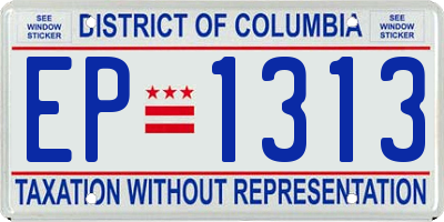 DC license plate EP1313