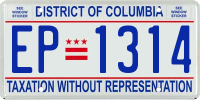 DC license plate EP1314