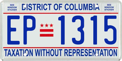 DC license plate EP1315