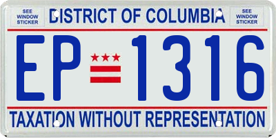 DC license plate EP1316