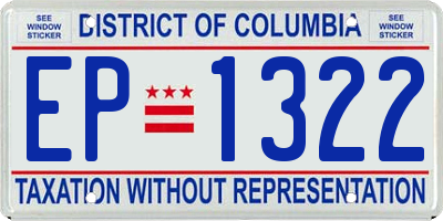 DC license plate EP1322