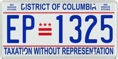 DC license plate EP1325