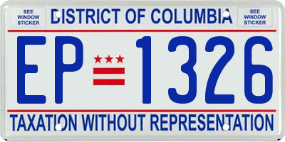DC license plate EP1326