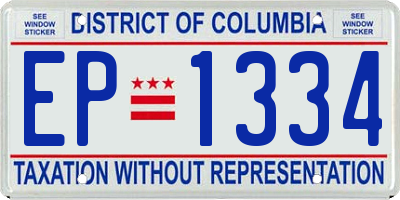 DC license plate EP1334