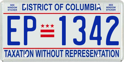 DC license plate EP1342