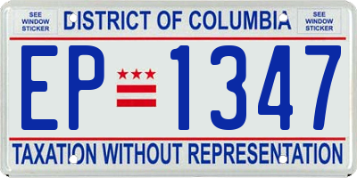 DC license plate EP1347
