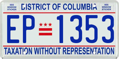 DC license plate EP1353