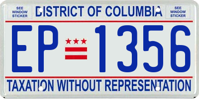 DC license plate EP1356