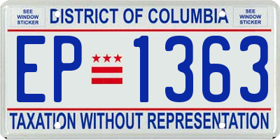 DC license plate EP1363