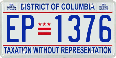 DC license plate EP1376