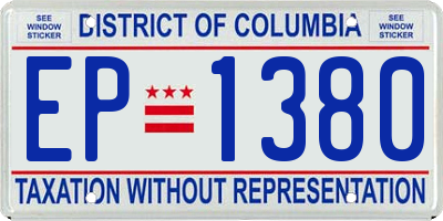 DC license plate EP1380