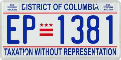 DC license plate EP1381