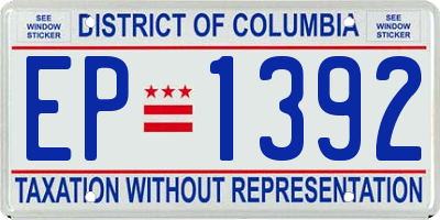 DC license plate EP1392