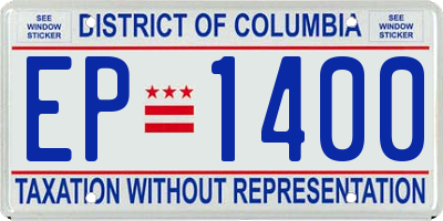 DC license plate EP1400