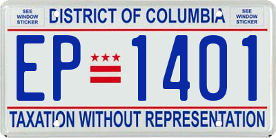 DC license plate EP1401