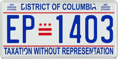 DC license plate EP1403