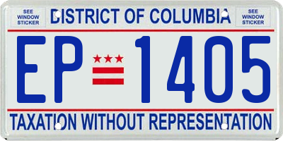 DC license plate EP1405