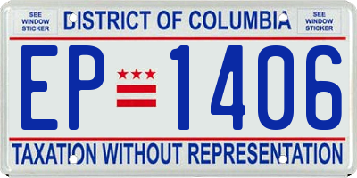 DC license plate EP1406
