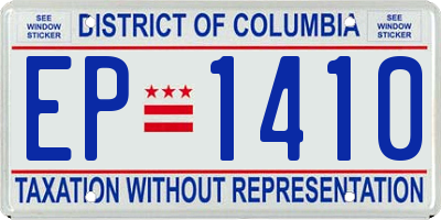 DC license plate EP1410