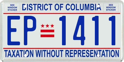 DC license plate EP1411