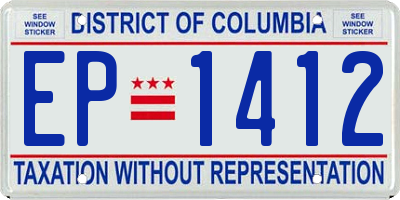 DC license plate EP1412